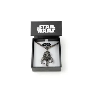 Star Wars Mandalorian Mythosaur Skull Pendant Necklace | 22-Inch Long Chain