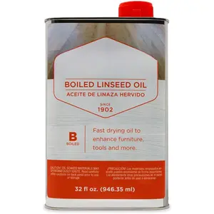 Boiled Linseed Oil - Fast Drying Flaxseed   to Rejuvenate and Restore Outdoor and Indoor  Furniture, Floors and  Equipment, Quart