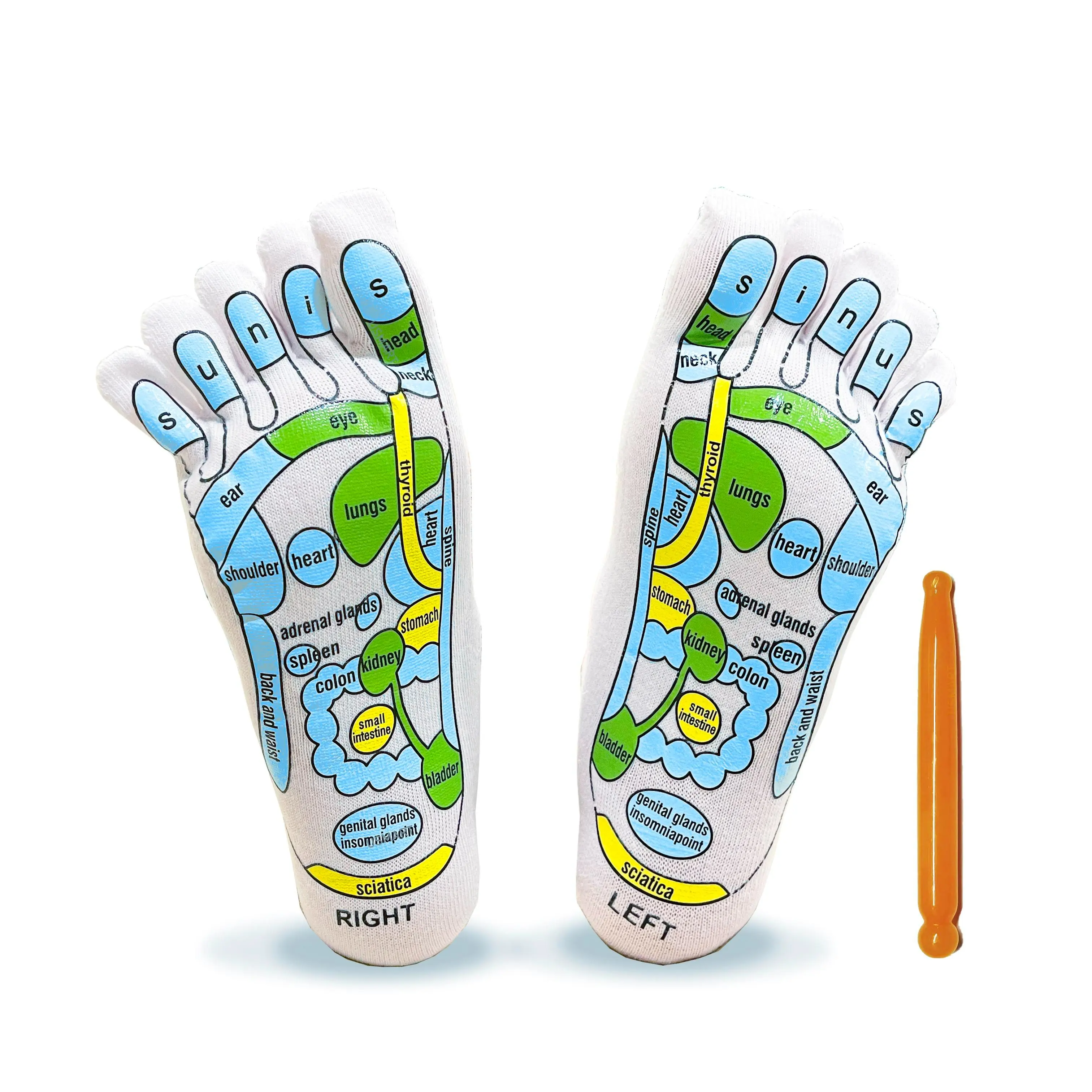 Acupressure Reflexology Five finger Socks Women Massage Comfort Cotton Cute Fit