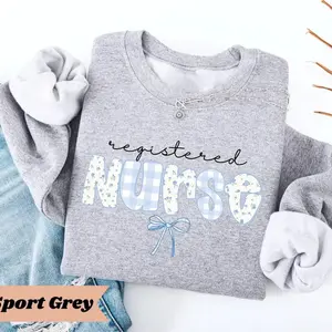 Nurse Shirt or Sweatshirt, RN Graduation Gift, Cute Nurse T-Shirt, Floral RN Shirt, Gift For Nursing School Grad, Nurses Week