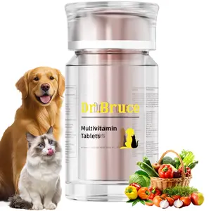 Dr.Bruce Multivitamin Tablets for Dogs & Cats, All-in-One Daily Wellness Support with Taurine, Promotes Heart, Vision, Skin & Immune Health