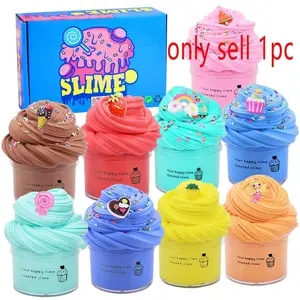 1pc Fluffy Butter Slime Kit - 50Ml Cloud Scented Stress Relief Slime Non-Toxic Sensory Toys for Kids And Teens | Perfect Easter, Halloween, Christmas, Valentine'S Day | Party Favors, Stocking Stuffers, Goodie Bag Fillers