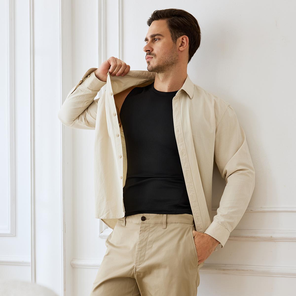 Nebility Men’s Compression Tank Top – Slim Fit Muscle Shaping Gym Shirt, Breathable & Sweat-Wicking Sleeveless Workout Vest for Training, Running & Fitness