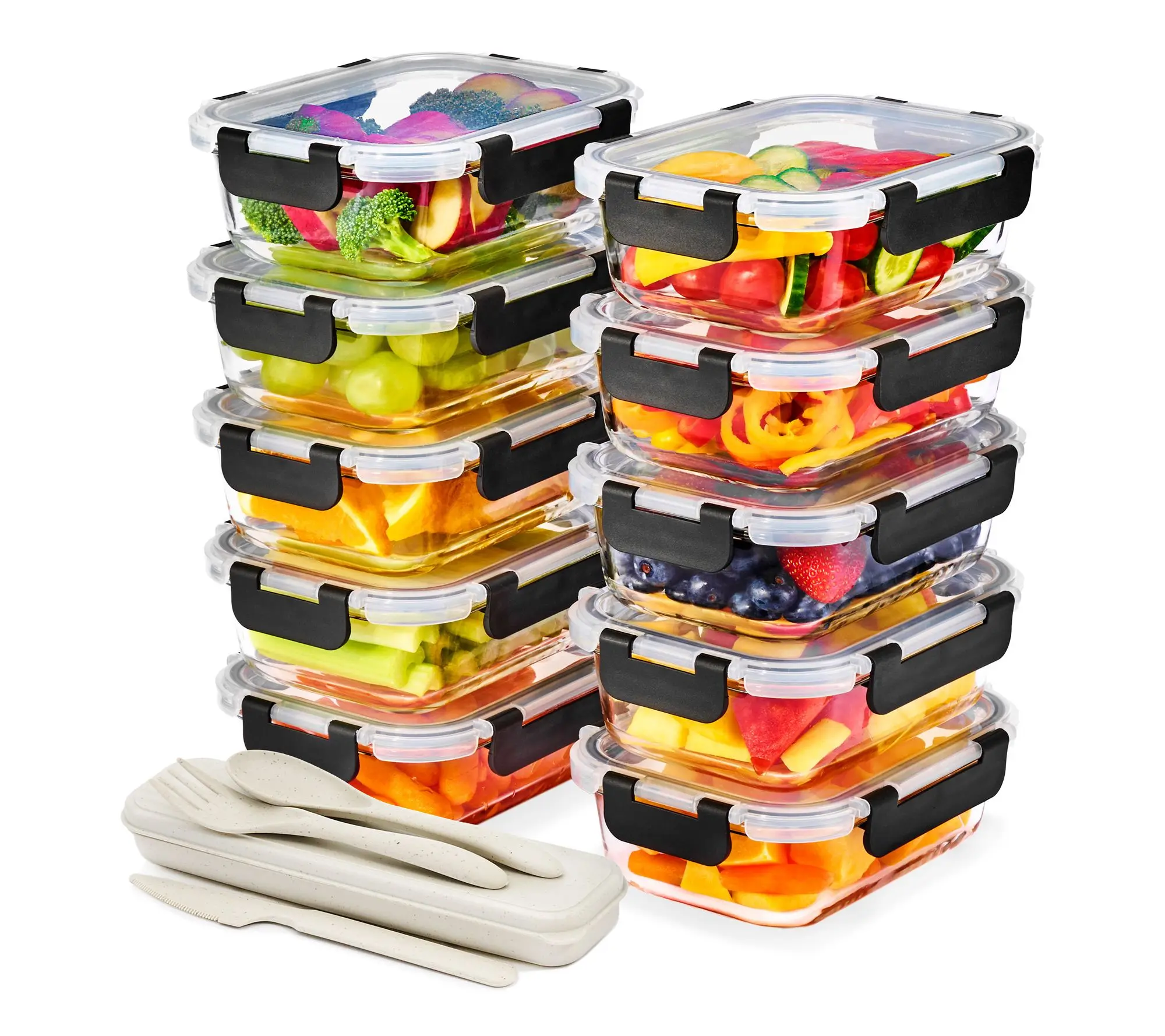 Sorbus Glass Meal Prep Containers with AirtightLids 10-Pack Sorbus Glass Meal Prep Containers with AirtightLids 10-Pack