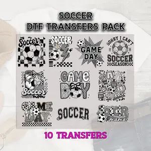 Soccer DTF Transfer, Soccer DTF Bundle, Soccer DTF Prints, Ready to Press, Dtf Grab Bag, Soccer Shirt Transfer, Soccer Mama Dtf Transfers