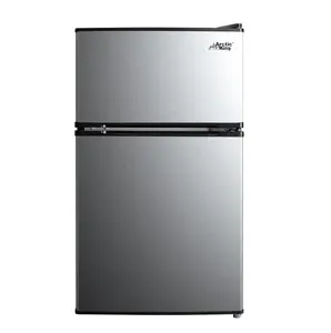 3.2 Cu Ft Two Door Mini Fridge With Freezer Stainless Steel - Energy star certified, compact and efficient for dorms, offices, and small spaces