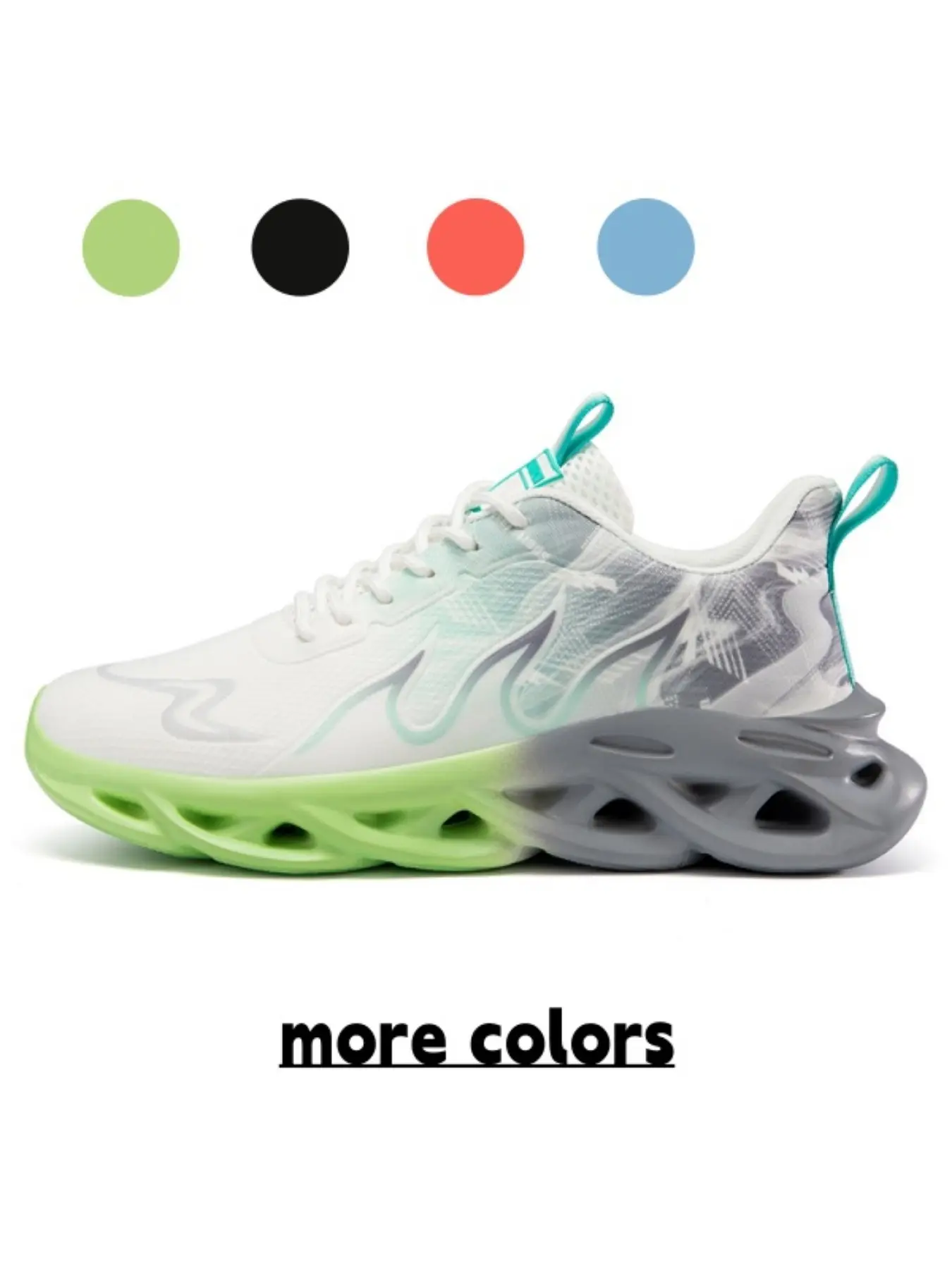 Unisex Ink Gradient Sneakers: Blade Platform Design, Casual Shoes For Street Style & Commute, Breathable Running Sneakers, Platform Running Shoes