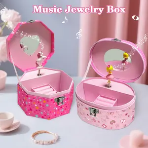 Paper Music Mirrored Jewelry Storage Box, Elegant Design Organizer for Accessories, Perfect Gift Idea for Musicians & Music Lovers