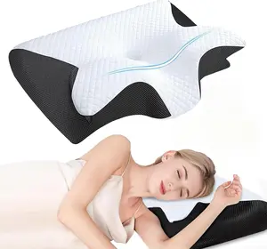 Ergonomic Contour Neck Pillow, Comfort Support Pillow for Neck & Shoulder Pain Relief, Universal Pillow for Side, Back and Stomach Sleepers