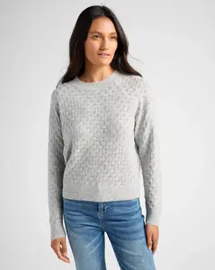 Lurex Open Weave Crewneck