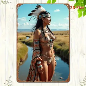 Two Dimensional Elegant Metal Tin Artwork For Stylish Home And Commercial Spaces