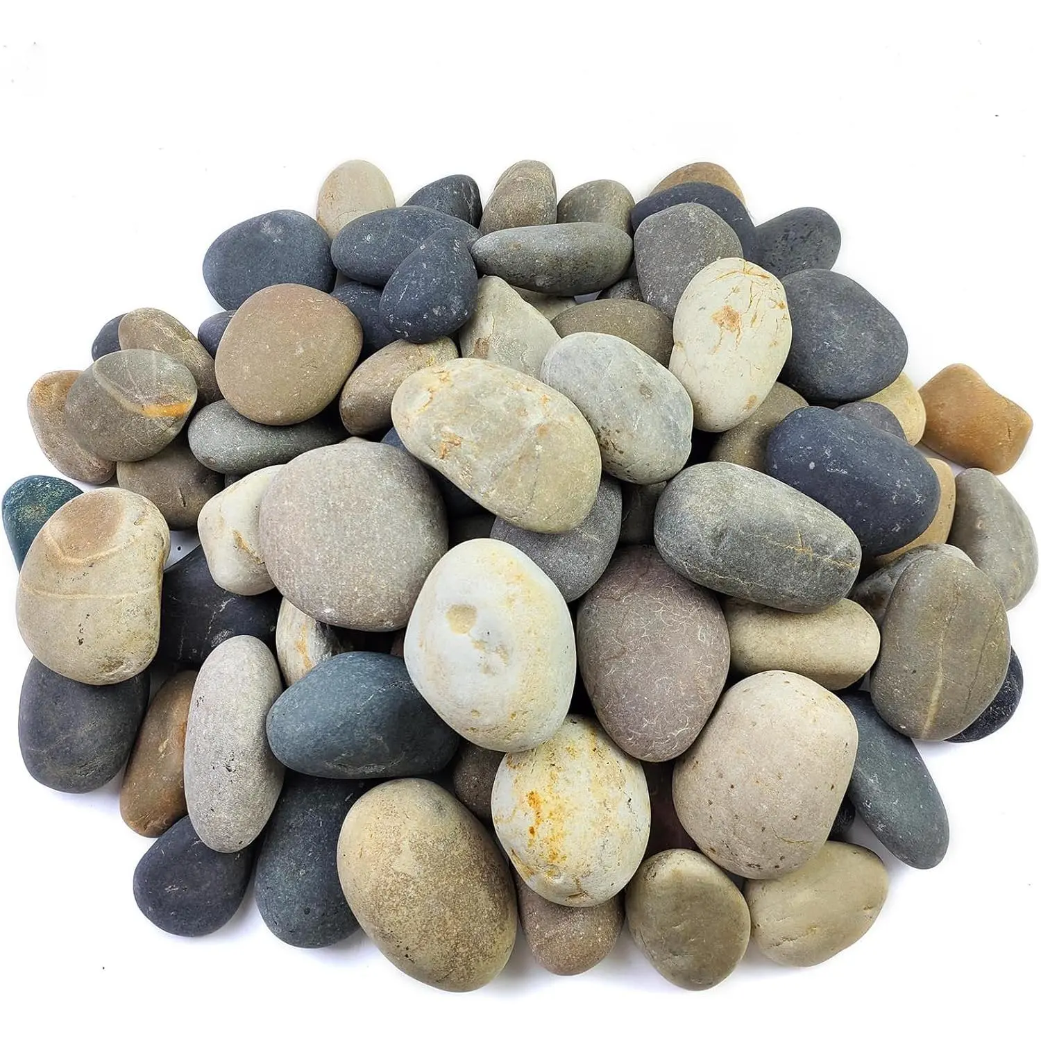 20 lbs Large River Rocks for Outdoor Landscaping, 3-4 Inch Decorative Pebbles for Landscaping Garden Yard Paving Fish Tank  Crafting Walkways and Painting