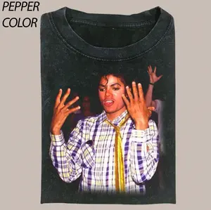 King Of Pop Vintage 90's Graphic Unisex Shirt, Michael Jackson Crew Neck T-Shirt, Music Shirt For Fan, Gift for Him Her Womenswear Tops