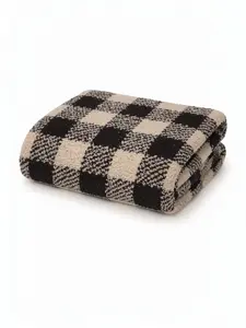 Phufy® Bliss Gingham Blanket, Black/Pebble