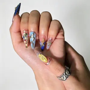 Press-On Nails Collection Natural Everyday Look 10PCS Reusable & Non-Toxic, Easy-to-Apply Salon-Style Nails for Work,Daily Wear, and All Seasons