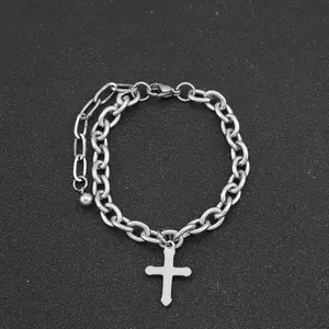 Bracelet Lucky Clover Cross Star Couple Hip Hop Bracelet