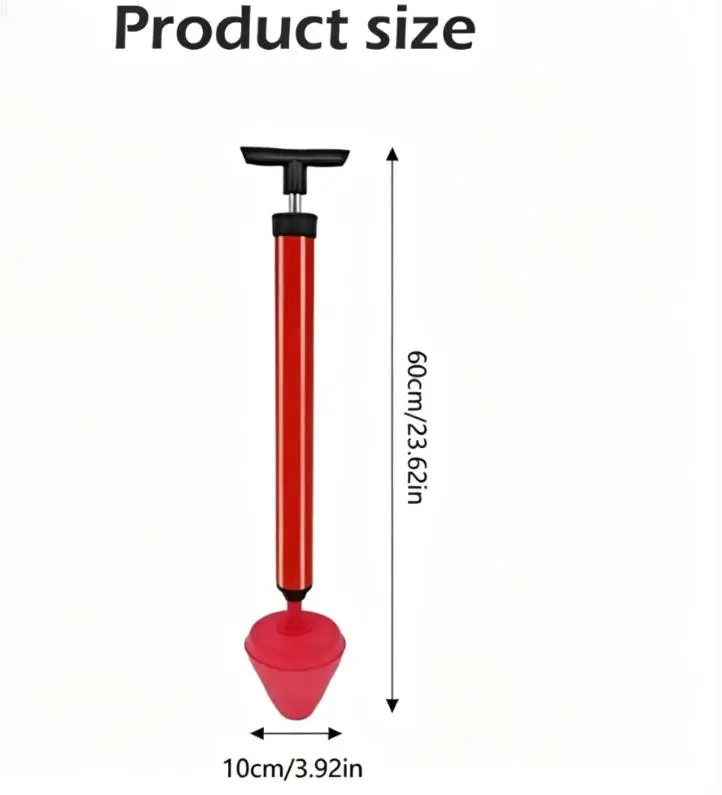 MREGB Universal Air Pressure Plunger & Drain Blaster Tool. Long Handle Pipe Unclogger for Clogged Toilet, Bathroom Floor Drain and Kitchen Sink. Heavy Duty Blockage Removal.