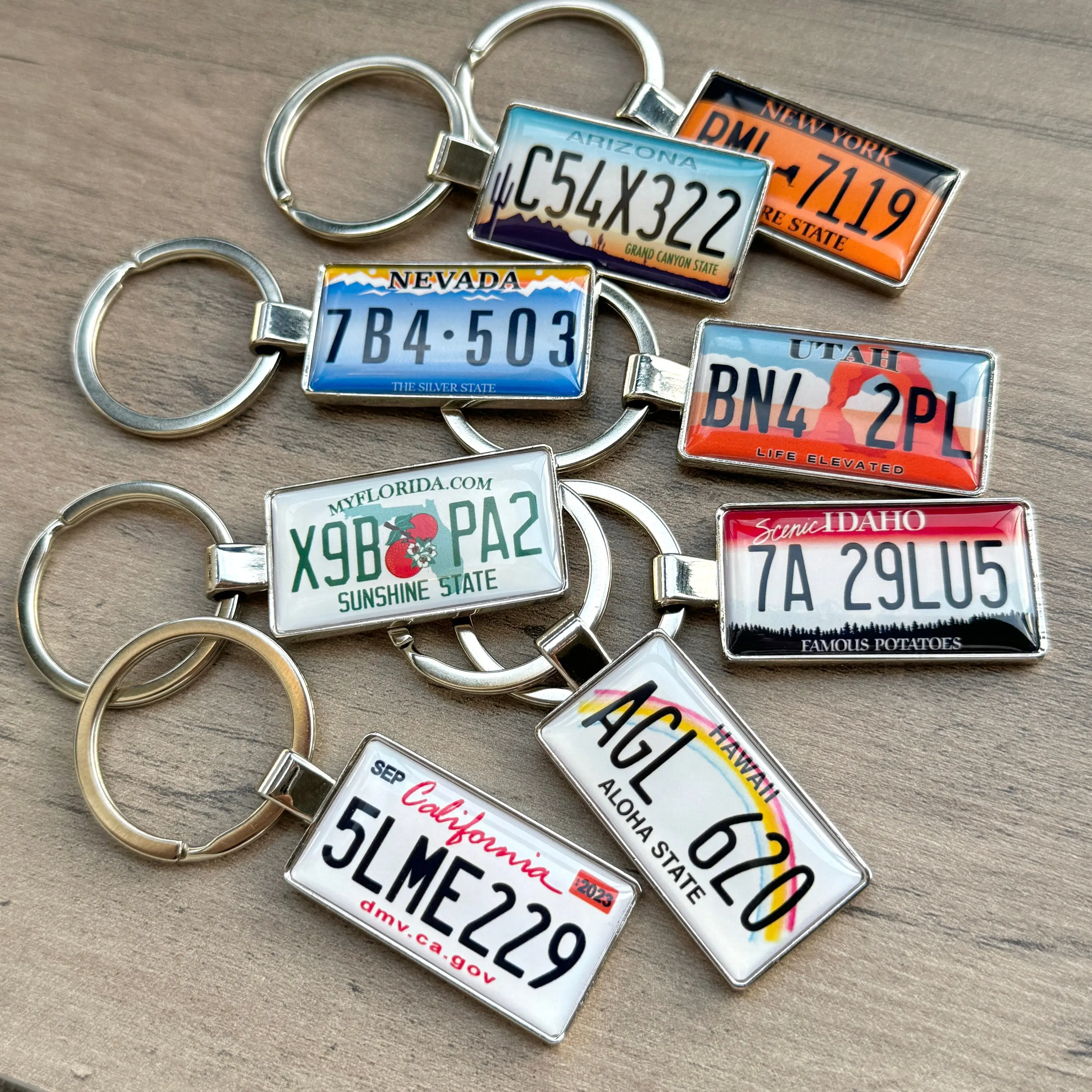 Car USA License Plate Keychain Custom Car Keychain License Plate Keychain personalized keyring Number Plate Car Accessory Car Plate Keyring