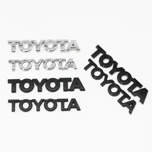 3D Abs Letter Trunk Emblem Sticker, /silver Color Car Accessories, Fits Toyota Camry C-Hr Corolla Rav4 Models, Customization Decal