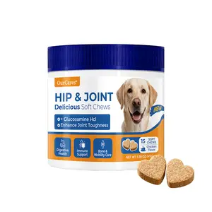 OurCares NEW Advanced Joint Health Support Soft Chews for Dogs Chicken Flavor 15 Count with Glucosamine MSM & Turmeric Supports Cartilage Repair Mobility,Vitamin C&E, GLB