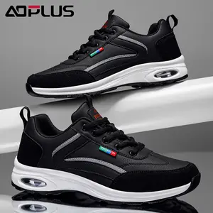 Men’s Casual Running Sneakers with Air Cushion Sole – Lightweight Breathable Walking Shoes, Non-Slip Comfortable Fashion Trainers for Daily Wear, Gym, Travel, Black Design