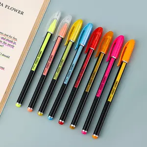 12/18/24 Color Flash Gel Pen Set, Highlighter Fluorescent Pens, Student Notebook DIY, Back-To-School, Easter Gift, New Stationery, Art Markers, Doodle Markers