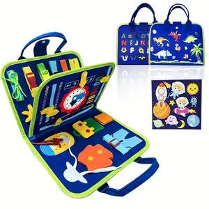Dragon Plush toddler Felt Toys Interactive Busy Board for Preschool Educational Travel Puzzle with Fine Motor Skills Development Tactile Play for Young Children montessori toys sensory learning tools Color Sorting Dinosaur Sensory Toy Montessori Shape Sor