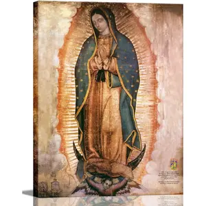 Our Lady of Guadalupe Portrait Canvas Wall Art Decor Virgin Mary Religious Catholic Poster Print Altar Living Room Bedroom Decor Picture