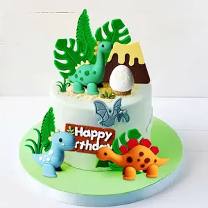 cake shed cake topper gender reveal Luxury Little Dinosaur Cake Decorations Little Dinosaur Cake Toppers for Birthday Baby Shower Party Supplies