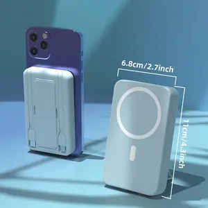 10000mAh ultra-thin magnetic fast power bank, wireless portable charger, portable emergency backup power source. Compact and lightweight, suitable for outdoor travel emergency backup power, rechargeable device, Christmas gift.