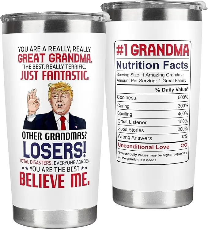 [Sale off up to 50%] Grandma Tumbler, Gifts for Grandma from Granddaughter, Grandson, Grandkids, Grandchildren - Gifts Ideas for Grandma Drinkware Flasks