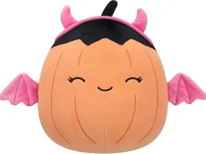 Squishmallows Original 8-Inch Margie Pumpkin in Pink Devil Costume - Official Jazwares Halloween Plush (Little)