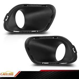 Fit For Jeep Cherokee 2014-18 Pair Fog Light Lamp Bezel Trim Cover Grill Black