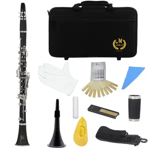 17 Key Clarinet, B Flat Clarinet with Gloves & Cleaning Kit & Carrying Case, Woodwind Instrument for Adult Beginners