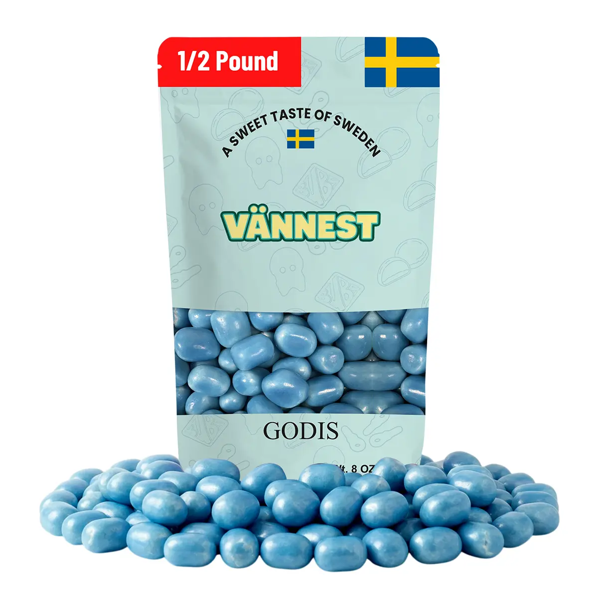Kastanjer Fruit Candy blueberry - 1/2 Pounds - German Sour Fizzy Fruit - European - Maoam- Snack Bonbon outdoorfun