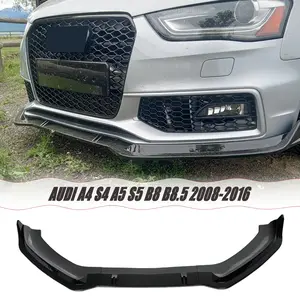 MUTUSAISI Front Lip Splitter Spoiler For Audi S5 A5 B8 B8.5 / S4 A4 B8 B8.5 2008-2016 Carbon Fiber Style Coating