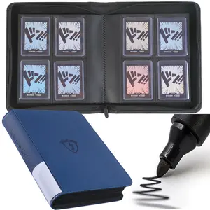 Toploader Binder, Holds 128 Top Loaders, 4 Pocket Design, Fits 3"x4" Rigid Card Holders, Ideal for Trading & Sports Cards, Trading Card Storage, Trading Card Organizer, Trading Card Toploaders, Model a
