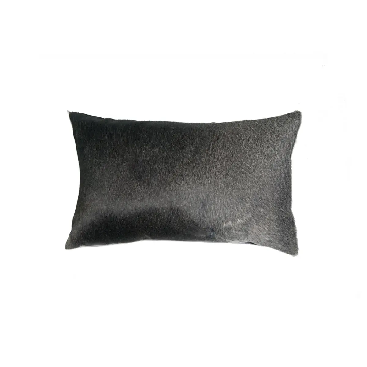 HomeRoots 316997 12 x 20 in. Cowhide Pillow - Gray & White