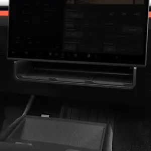 Central Organizer 2024 2025 2026 Model for Tesla Cybertruck Storage Accessories, Console Screen Under Storage Box, Dash Hidden Tray, Increase Interior Storage Space, ABS Material, Ergonomic Design, Enhance Driving Comfort and Organization