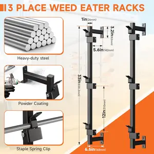 Weedeater Rack for Enclosed Trailer,Landscape Trimmer Rack,Weed Eater Rack&Hanger for Trailer,Trailer Racks for Lawn Equipment,Weed Wacker Holder-Enclosed Trailer Accessories