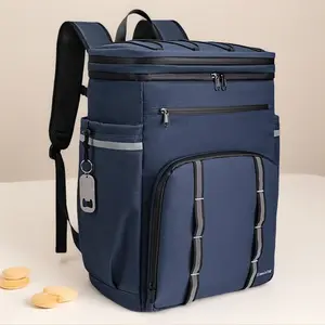 Zhengwanhh09j 41L Large Waterproof Soft Cooler Bag Lunch Backpack for Camping Hiking Black PEVA Lining EPE Insulating Foam Leakproof Insulated Backpack Cooler 45+ Cans Capacity Blue Traveling FLB0603DF