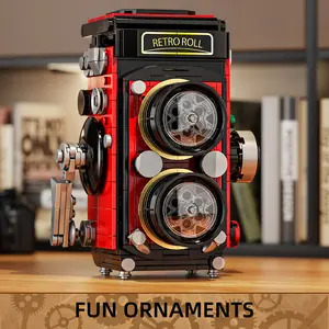 3D Puzzle Building Sets - Classic Building Blocks Including Vintage Camera, Old-Fashioned Radio, Wall Clock Assembly Toys, Creative Collectible Gift for Hobbyists