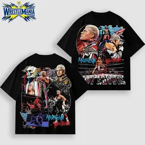 [WWE] Cody Rhodes V2 American Nightmare Wrestling Graphic T-Shirt, WWE Champion Inspired Streetwear Tee, Red White Blue Patriotic Design, Finish The Story Era Shirt, Oversized Cotton Unisex Casual Outfit, Retro Style Fan Apparel Gift
