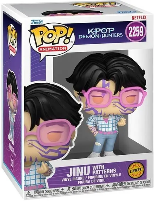 Funko Kpop vs Demon Hunters Jinu 2259 Chase Vinyl Figure - Kpop-Anime Hybrid Themed Statue, Collectible Figures, Figurine Dolls, Model Art, Anime Hybrid Art