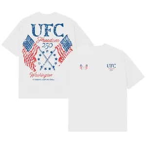 UFC Freedom 250 Washington Graphic T-Shirt, Patriotic Flag Fight Night Tee, Double Sided MMA Fan Top, UFC Fan Merch, Ultimate Fighting Championship Tee, Patriotic Fighter Shirt, Vintage Combat Sports Apparel