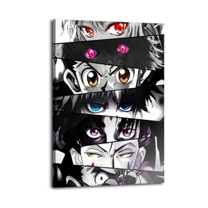 Anime Figure Eye Painting Canvas Aesthetic For The Bedroom Wall Sitting Room Dormitory Wall Office Wall Poster Decorative Painting Canvas Wall