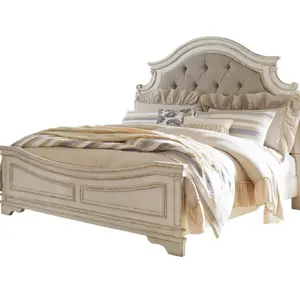 Realyn Upholstered Panel Bed with Tufted Headboard and Elegant Design for Comfortable Sleep