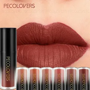 6pcs/set Matte Lip Glaze Lip Gloss, Cosmetic, Easy To Apply, Highly Pigmented, Soft Texture, A Perfect Christmas Gift, Suitable for Crafting Delicate Makeup Looks