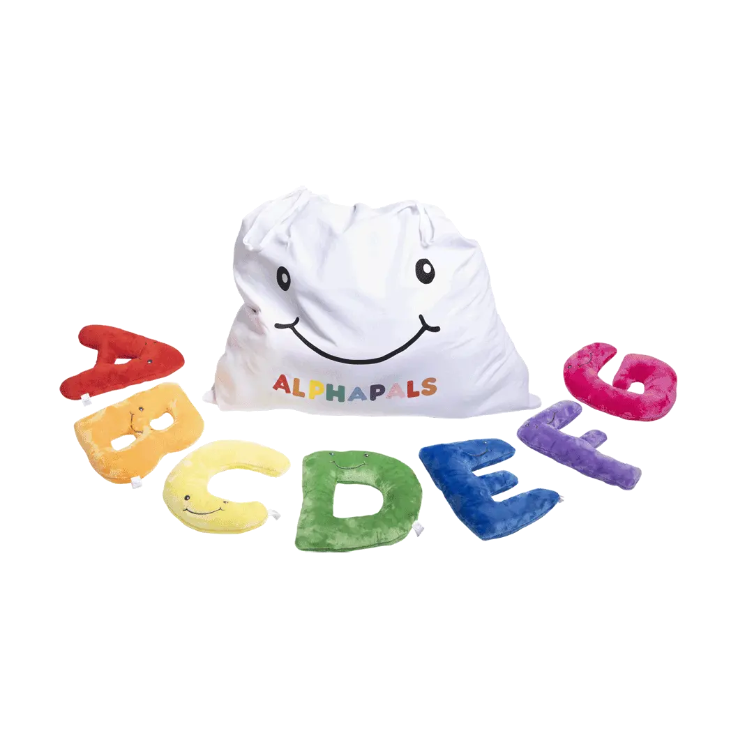 Alphapals® 11 Inch Plush Letter Set with Drawstring Bag