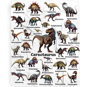 Dinosaur Blanket Gift for Boys, Jurassic Dino Dinosaurs Throw Blanket Gifts for Adults Girls Animal Wild Decor Plush Soft Lightweight Flannel Dinosaurs Blankets for Sofa Bed Couch